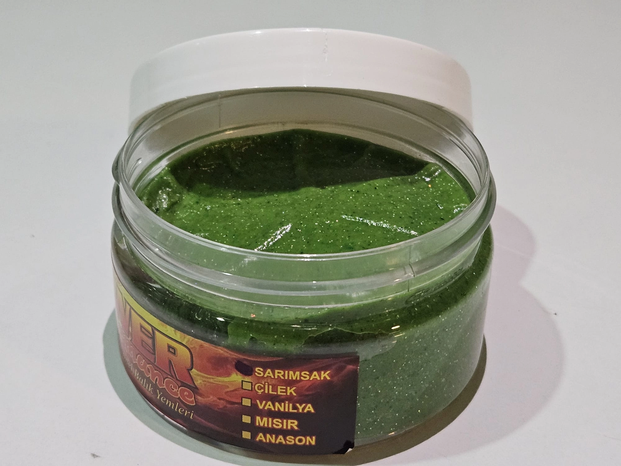 Sarımsak%20Aromalı%20Alabalık%20Hamuru%20Kokulu%20Sahte%20Yemi%20Yeşil%20100%20gr