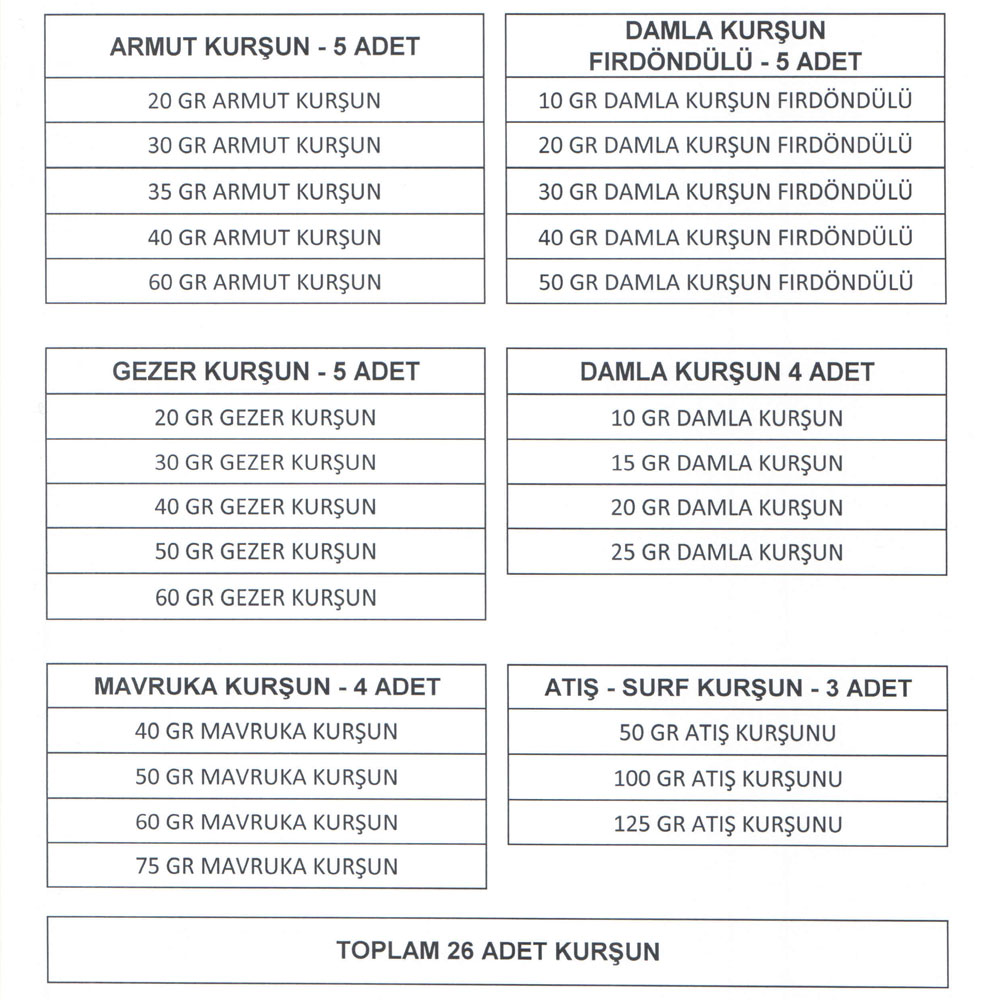 ALDOS%20Gezer,%20Armut,%20Surf,%20Damla,%20Mavruka%20Kurşun%2026%20Adet