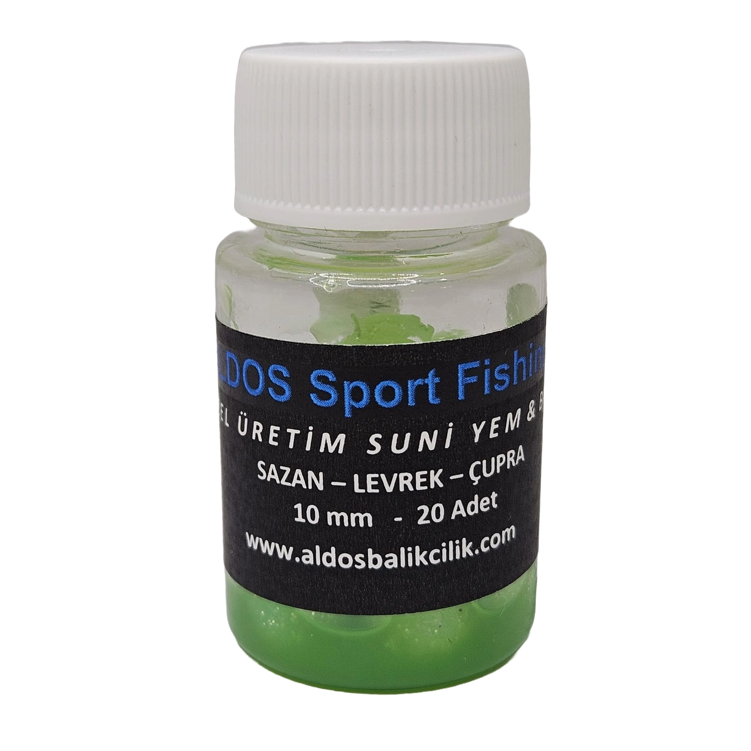 ALDOS%20Sarımsak%20Kokulu%2010%20mm%20Silikon%20Yumuşak%20Sazan%20Turna%20Çupra%20Levrek%20Dip%20Yemi%20(20%20Adet)