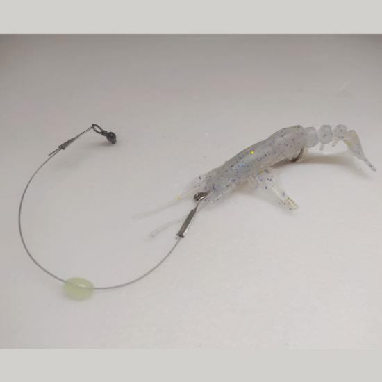 Karides Sahte Silikon Shrimp Balık Yemi Silikon Karides 7,62 cm 6,5 gr Beyaz