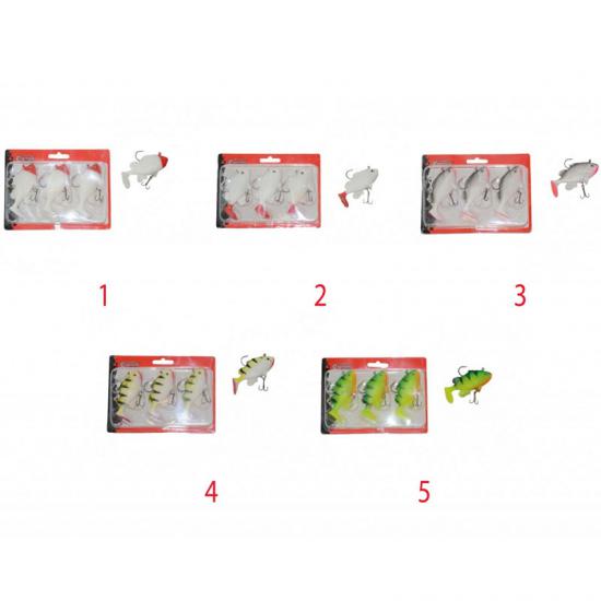 Captain 3563 Orient Soft 9cm Levrek Silikonu 3’lü Set Suni Balık color 2