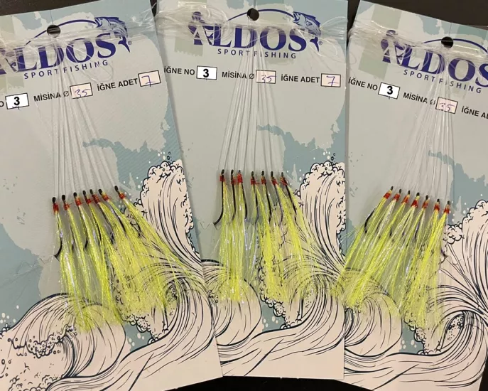 Aldos Çapari Tekne Bot Çaparisi 30/35 Kıyı 3 No Iğneli Uskumru Çinekop Palamut Çaparisi Limon