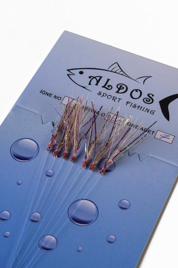 Aldos Çapari İstavrit Çaparisi, 12 no İğne turuncu-mor