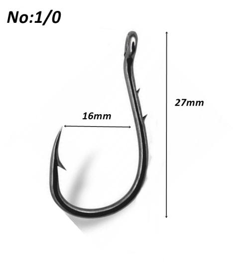 Chinu With Ring Tırnaklı 1/0 No. Delikli Paslanmaz Black Nickel Iğne