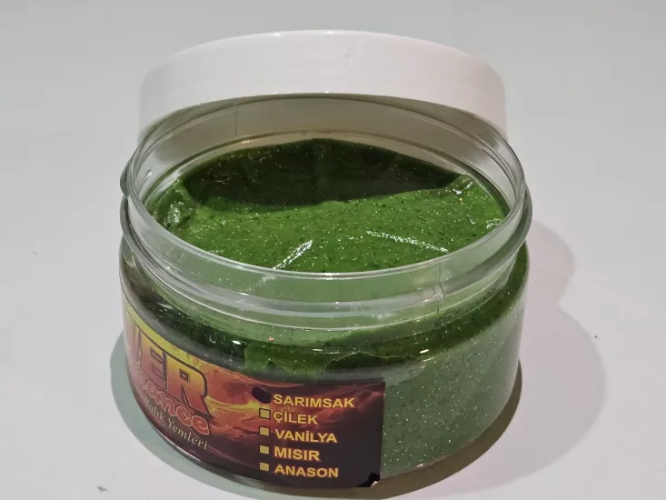 Sarımsak Aromalı Alabalık Hamuru Kokulu Sahte Yemi Yeşil 100 gr