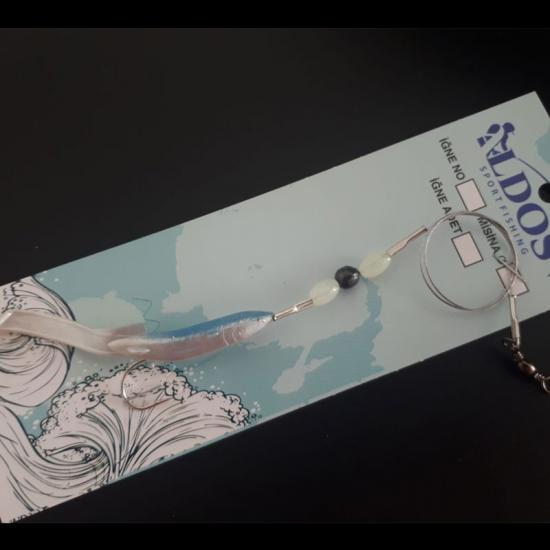 Levrek Lüfer Avcısı Çelik Telli Silikon Balık Mavi 6,5 cm