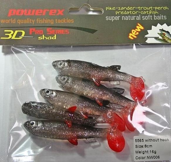 Powerex 3D 5565 8 cm. NW006 Silikon Sahte Yem 5li Paket