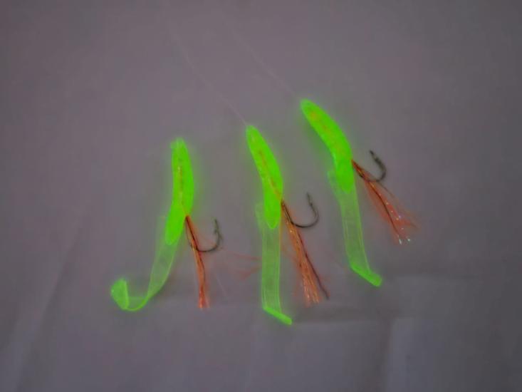 ALDOS Silikon At Çek Takımı, V8 Silikon Balıklı Çapari 6,5 cm Fıstık