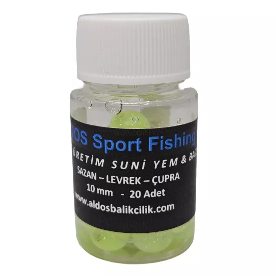 ALDOS Anason Kokulu 10 mm Silikon Yumuşak Sazan Turna Çupra Levrek Dip Yemi (20 Adet)