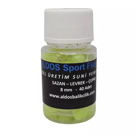 ALDOS Anason Kokulu 8 mm Silikon Yumuşak Sazan Turna Çupra Levrek Dip Yemi (40 Adet)