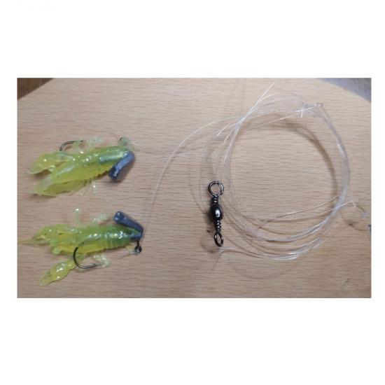 ALDOS Levrek Avcısı Silikon Mamun Yemli Takım Neon Sarı