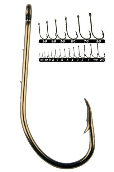 Youvella 1366 Delikli Tırnaklı Papağan Olta İğnesi Bronz 10’lu paket No.1/0